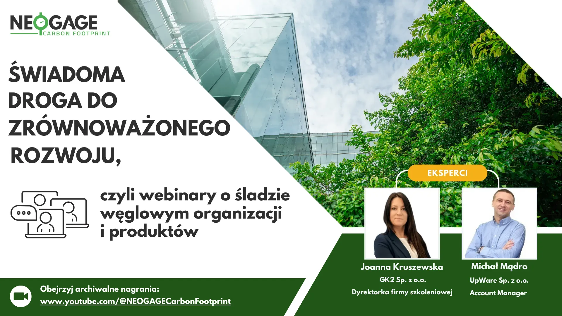 NEOGAGE Carbon Footprint - Baner Webinarów