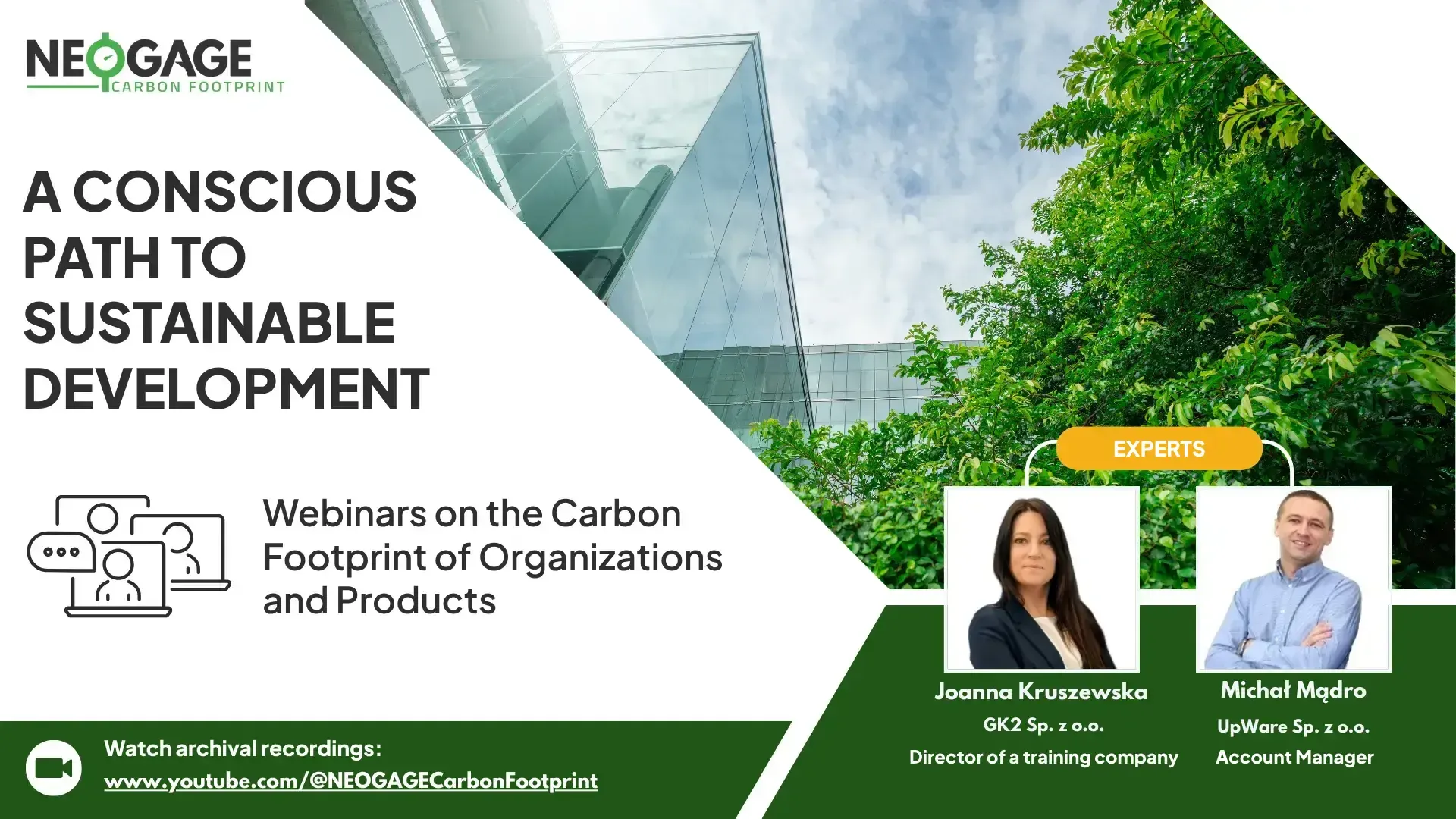 NEOGAGE Carbon Footprint - Webinars Banner